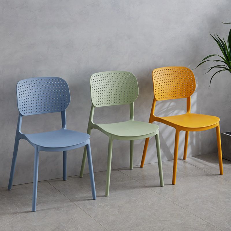 Contemporary Stackable Chair Plastic Open Back Kitchen Armless Chair Clearhalo 'Dining Chairs' 'Dining Tables & Seating' 'dining_chair' 'furn' 'furn_dining_chair' 'Furniture' 'furniture_dining_chair' 'Kitchen & Dining Furniture' 1200x1200_45bd79c4-860c-4f17-a092-3069ea315a8e