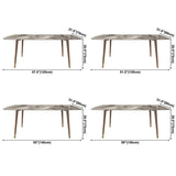 Simplicity Style Home Sintered Stone Dining Table Rectangle Shape Table with Ash Wood Base Clearhalo ' dining_table' 'Dining Tables & Seating' 'Dining Tables' 'furn' 'furn_dining_table' 'Furniture' 'furniture_dining_table' 'Kitchen & Dining Furniture' 'kitchen&dining_furn' 'kitchen' 'kitchen_dining_table' 1200x1200_45bdb665-e2d4-452e-96c5-195b0e6e5db9