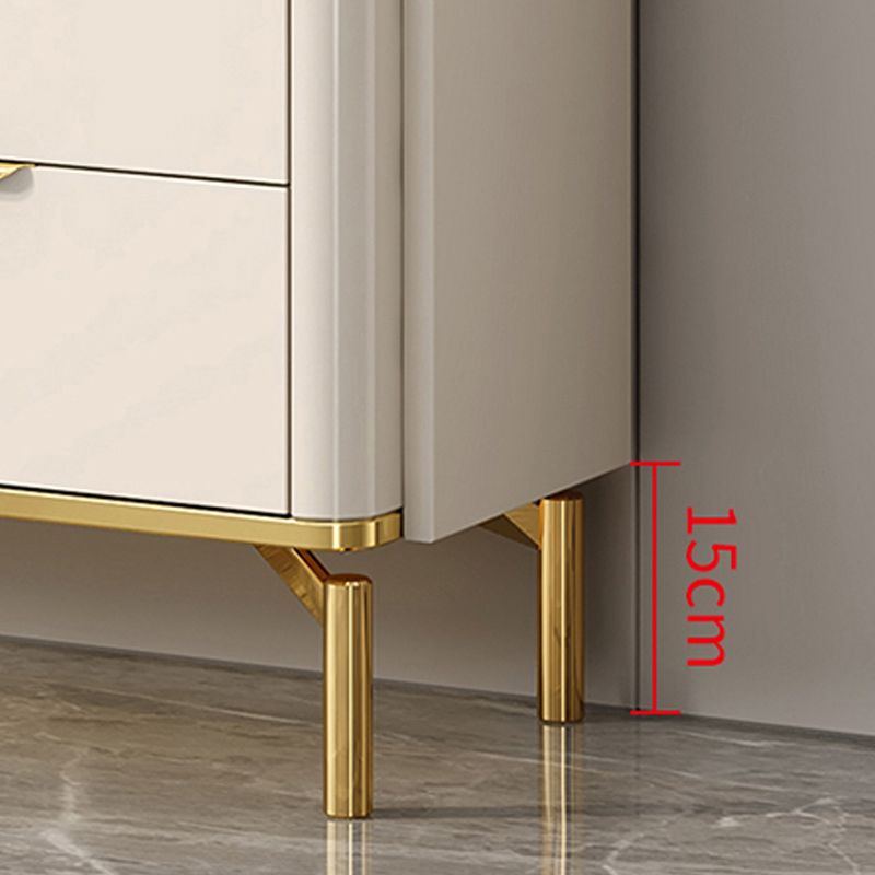 Glam Stone Chest Bedroom Storage Chest in White with Metal Legs Clearhalo 'Bedroom Furniture' 'Dressers & Chests' 'dressers_chests' 'furn' 'furn_dressers_chests' 'Furniture' 1200x1200_45be13e6-6f28-4086-bb2b-21c8bdb11c4a