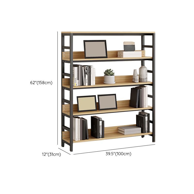 Black Modern Open Back Shelf Bookcase Shelves Included for Home Office Clearhalo 'Bookcases' 'furn' 'furn_bookcases' 'Furniture' 'Office Furniture' 1200x1200_45be7cb0-69ea-45f4-bd84-367d1f2745cc