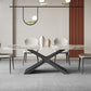 Industrial Style Sintered Stone Table Dining Rectangle Table with Metal Legs for Kitchen Clearhalo 'Dining Tables & Seating' 'Dining Tables' 'dining_table' 'furn' 'furn_dining_table' 'Furniture' 'Kitchen & Dining Furniture' 1200x1200_45bf4e32-25c7-4568-b106-ad1506384b23