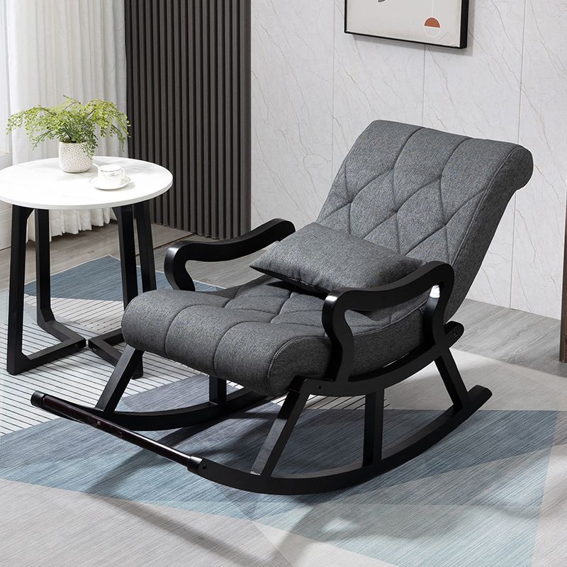 Chaise à bascule moderne du milieu du siècle allongé avec chaise de culbuteur à coussin 26,4 "x 49,2" x 33,9 "