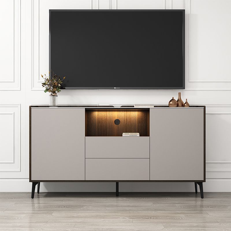 Contemporary Faux Wood TV Stand 2 Drawers and 2 Doors TV Cabinet Clearhalo 'furn' 'furn_tv_stands_entertainment_centers' 'Furniture' 'Living Room Furniture' 'TV Stands & Entertainment Centers' 'TV Stands & Media Storage Furniture' 'tv_stands_entertainment_centers' 1200x1200_45bf8d89-fdb1-4702-bd57-99f8265f3e1c