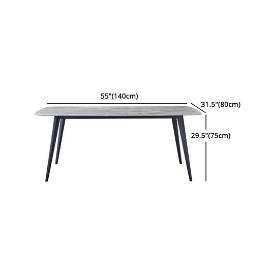 Designer Style Sintered Stone Dining Set Rectangle 1/4/5/7 Pieces Dining Room Table Set Clearhalo 'Dining Room Sets' 'Dining Tables & Seating' 'dining_room_set' 'furn' 'furn_dining_room_set' 'Furniture' 'furniture_dining_room_set' 'Kitchen & Dining Furniture' 1200x1200_45c020ac-f357-4fe0-bd2c-787eb10232f3