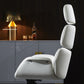 Poltrona direzionale in pelle con schienale alto e ampia sedia da manager contemporanea da 29".