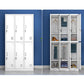 White Metal Wardrobe Armoire Contemporary Hinged Wardrobe Cabinet