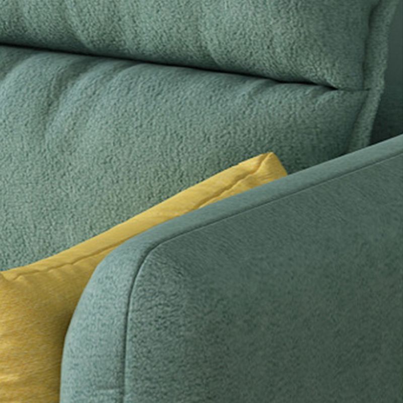 3/4 plazas 27.5 "H Lino Sofá de brazo cuadrado de color sólido para sala de estar