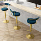 Glam Liftable Backrest Counter Stool Steel Kitchen Bar Stool with Cushion and Pedal Clearhalo 'Bar Furniture' 'Bar Stools' 'bar_stools' 'furn' 'furn_bar_stools' 'Furniture' 'furniture_bar_stools' 'Kitchen & Dining Furniture' 1200x1200_45c2bfe1-2059-49f8-90c4-13fc016f5462