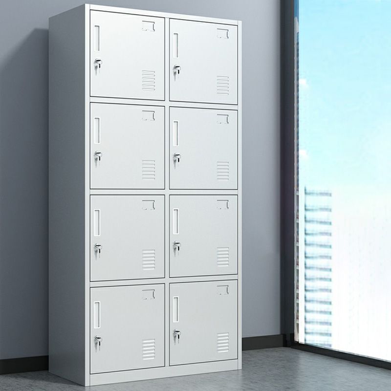 Armoire de rangement de porte à charnière en métal armoire grise contemporaine pour salle de bain