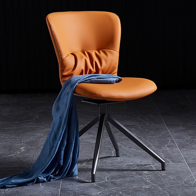 Contemporary Metal Dining Armless Chair Swivel Side Chair for Home Use Clearhalo ' kitchen&dining_furn' 'Dining Chairs' 'Dining Tables & Seating' 'dining_chair' 'furn' 'furn_dining_chair' 'Furniture' 'furniture_dining_chair' 'Kitchen & Dining Furniture' 'kitchen' 1200x1200_45c54b8a-68fe-44a1-8be9-80ed3f3aae55