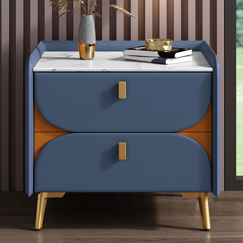 2 Drawer Contemporary Bed Nightstand Night Table ,19.7" Tall Clearhalo 'Bedroom Furniture' 'furn' 'furn_night_stand' 'Furniture' 'night_stand' 'Nightstands' 1200x1200_45c6434d-4da8-452c-9304-18e18f00bafb