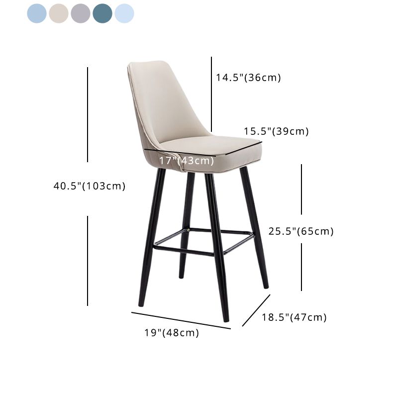 Contemporary Metal Leather Bar Stools Bristol Barstool with Iron Legs and Low Back Clearhalo 'Bar Furniture' 'Bar Stools' 'bar_stools' 'furn' 'furn_bar_stools' 'furniture_bar_stools' 'Kitchen & Dining Furniture' 'kitchen&dining_furn' 'kitchen' 'kitchen_furn' Furniture' 1200x1200_45c69c6d-e91b-471e-b53b-c07ed4ca05bd