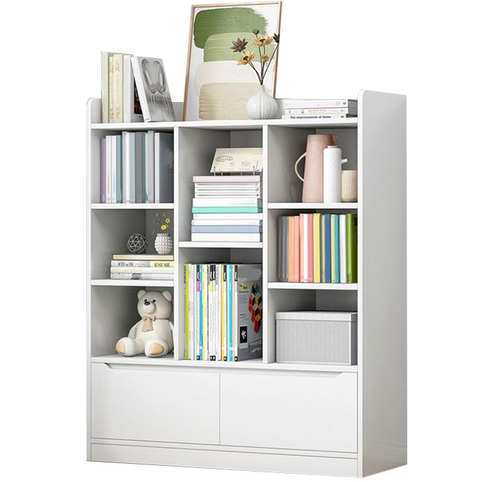 Estantería de madera 8 "D Bookshelf de atrás cerrada con puertas para sala de estar