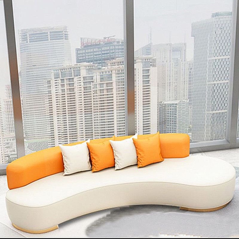 Sofá de cuero de sofá de estilo contemporáneo para sala de estar