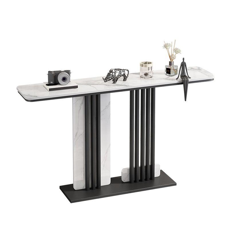 Contemporary Slate Sofa Table Scratch Resistant Stain Resistant Console Table Clearhalo 'Console Tables' 'console_tables' 'Entry & Mudroom Furniture' 'furn' 'furn_console_tables' 'Furniture' 1200x1200_45c83333-f283-4e56-b281-83b1cddd82f4