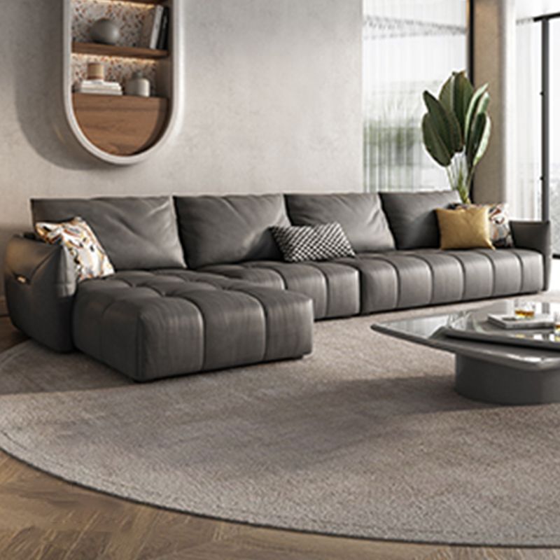 Cuscino grigio nuvoloso a braccio quadrata retro di divano resistente alle macchie contemporanee