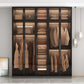 Freestanding Grey Wood Frame Wardrobe Modern Multifunctional Wardrobe with Glass Doors Clearhalo 'Armoires & Wardrobes' 'armoires_wardrobes' 'Bedroom Furniture' 'furn' 'furn_armoires_wardrobes' 'Furniture' 1200x1200_45ca39da-31ab-463b-8fc8-3d49390eb6e6
