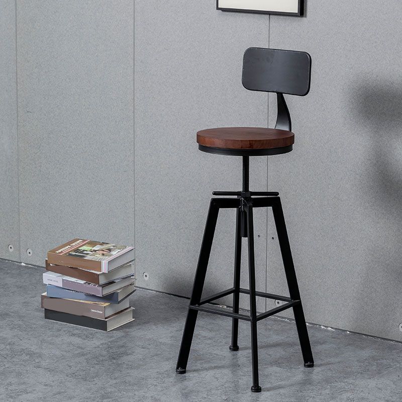 Tabouret de bar à tabouret en bois de style industriel pour le salon