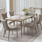 Sintered Stone Dining Table Luxury 4 Legs Base Rectangle Table for Home Clearhalo ' dining_table' 'Dining Tables & Seating' 'Dining Tables' 'furn' 'furn_dining_table' 'Furniture' 'furniture_dining_table' 'Kitchen & Dining Furniture' 'kitchen&dining_furn' 'kitchen' 'kitchen_dining_table' 1200x1200_45cad188-3348-4d81-a155-795395daecff