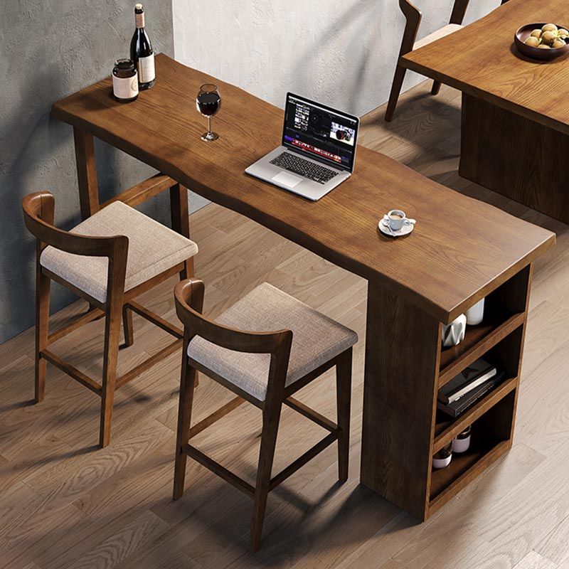 Ash houten bovenste balk tafel eigentijdse staaftafel met houten opbergrek