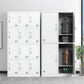 Steel White Storage Cabinet Contemporary Cabinet with Hinged Door Clearhalo 'Armoires & Wardrobes' 'armoires_wardrobes' 'Bedroom Furniture' 'furn' 'furn_armoires_wardrobes' 'Furniture' 1200x1200_45cc1103-e2da-4a7d-91f1-a46db688ee7c