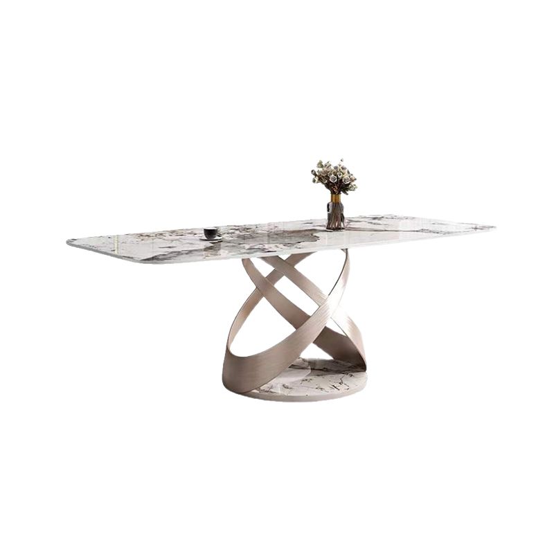 Minimaliste 1/4/5/7 Pièces meubles Rectangle Table à manger Rectangle Ensemble en blanc