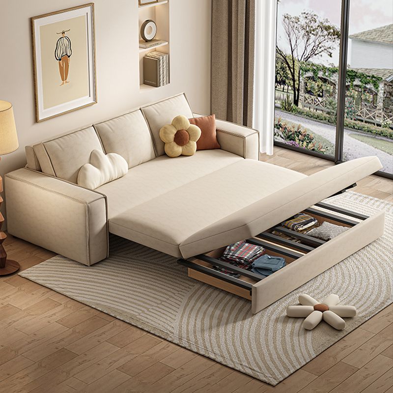 Contemporary Foldable Futon Sleeper White Futon and Mattress Clearhalo 'furn' 'furn_futons' 'Furniture' 'Futons & Daybeds' 'Futons' 'Living Room Furniture' 1200x1200_45cc7232-02dd-47be-94b0-4bc64c9cf59e