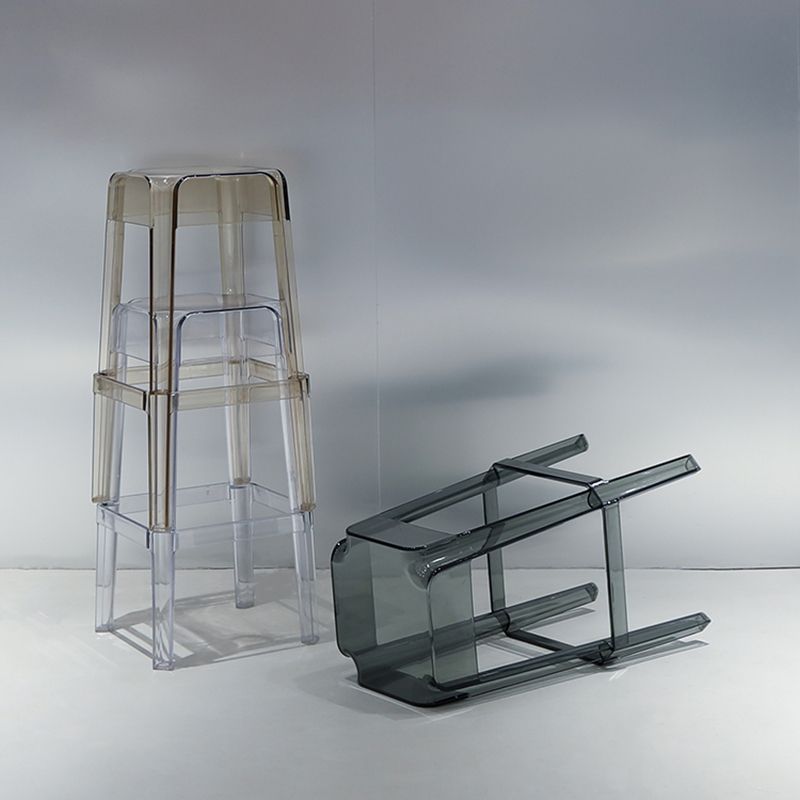 Nordic Style Stackable Barstool Transparent Plastic Bar Stool for Dinning Room Clearhalo 'Bar Furniture' 'Bar Stools' 'bar_stools' 'furn' 'furn_bar_stools' 'furniture_bar_stools' 'Kitchen & Dining Furniture' 'kitchen&dining_furn' 'kitchen' 'kitchen_furn' Furniture' 1200x1200_45ccbe48-b968-4742-8f7f-871a2b8d4a91