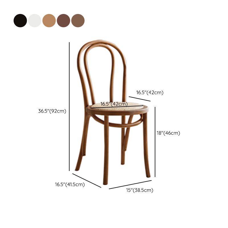 Chaise latéral de patio de style moderne en bois