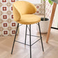 Modern Style Upholstered Counter Stool Low Back Bar Stool for Living Room
