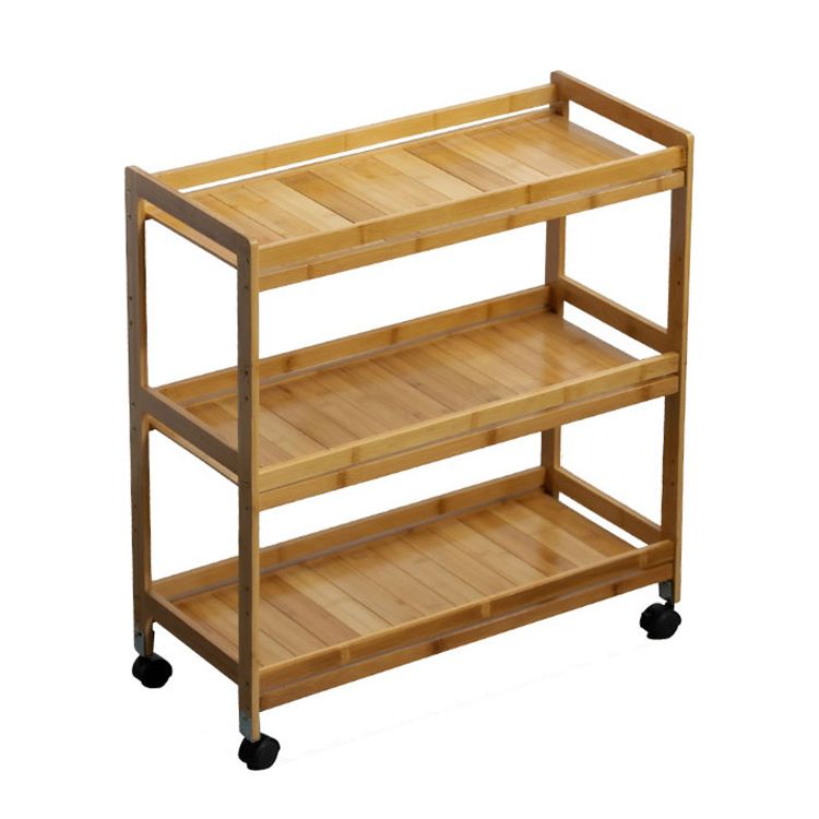 29.53" High Rolling Contemporary Prep Table Wooden Prep Table