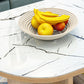 table basse ovale moderne avec étagère et tiroir et roulettes