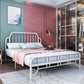 Modern Rectangular Headboard Bed Open-Frame Iron Bed With Metal Legs