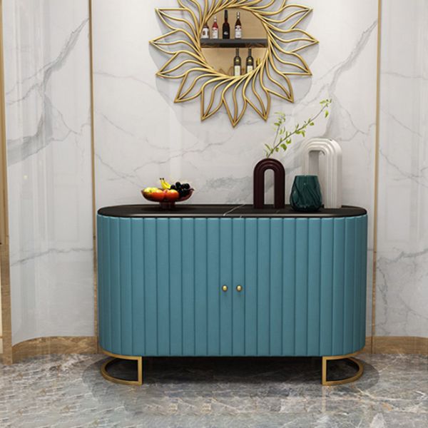 33.5"H Glam Style Credenza Stone Countertop Cabinets Dining Server for Living Room Clearhalo 'buffet_sideboard' 'Buffets & Sideboards' 'furn' 'furn_buffet_sideboard' 'Furniture' 'Kitchen & Dining Furniture' 1200x1200_45d12a51-0c7b-4542-9441-bde554765d48