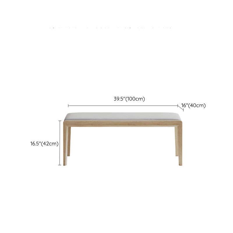 15.6-inch Width Modern Seating Bench Cushioned Solid Wood Bench Clearhalo 'Benches' 'Chairs & Seating' 'furn' 'furn_benches' 'Furniture' 'Living Room Furniture' 1200x1200_45d1ccc6-136b-40e5-9996-d1543ab5b75d