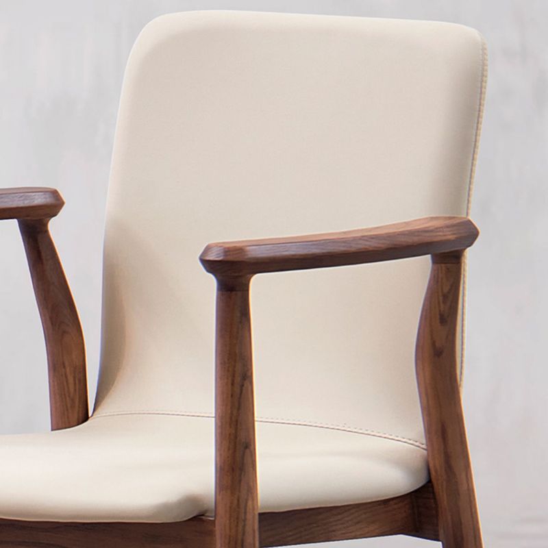 Contemporary Solid Wood Dining Chair Upholstered Arm Chair Home Clearhalo 'Dining Chairs' 'Dining Tables & Seating' 'dining_chair' 'furn' 'furn_dining_chair' 'Furniture' 'Kitchen & Dining Furniture' 1200x1200_45d21c20-b885-45e1-a297-a00804055912