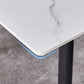 Ensemble de salle à manger moderne en métal avec chaises à dossier solide, ensemble de dinette 1/2/4/5/7 pièces