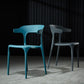 Plastic Modern Dining Chair Open Back Dining Side Chair for Kitchen