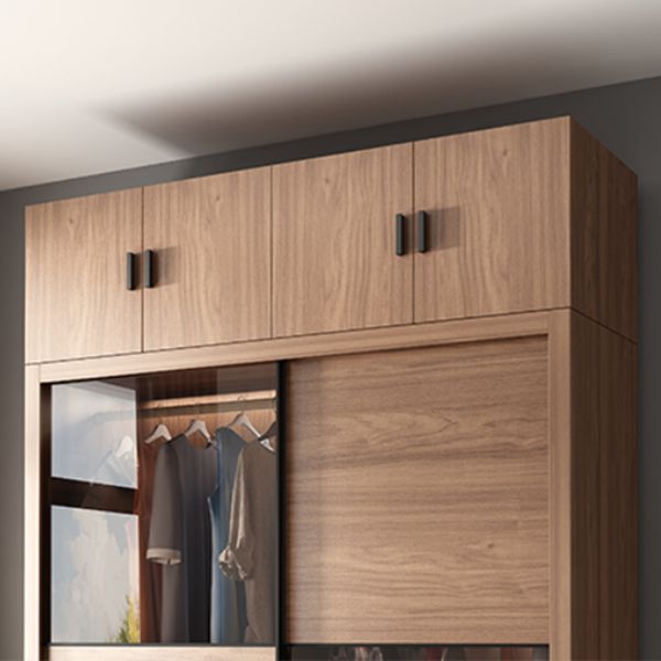 Brown Storing Cabinet zeitgenössischer Garderobe Armoire für Schlafzimmer