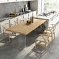Modern Style Dining Table Rectangle Wooden Dining Table with Acrylic Base Clearhalo ' dining_table' 'Dining Tables & Seating' 'Dining Tables' 'furn' 'furn_dining_table' 'Furniture' 'furniture_dining_table' 'Kitchen & Dining Furniture' 'kitchen&dining_furn' 'kitchen' 'kitchen_dining_table' 1200x1200_45d3ad98-380b-4071-8e80-6d90bfcffa8e