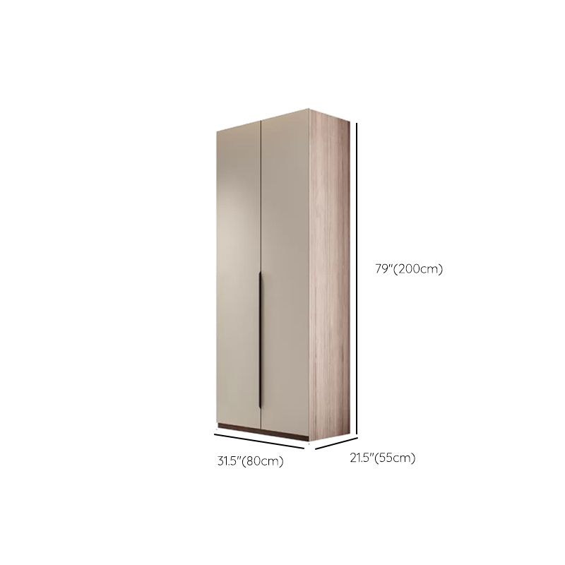 Hinged Storage Cabinet Modern Wardrobe Armoire with Garment Rod Clearhalo 'Armoires & Wardrobes' 'armoires_wardrobes' 'Bedroom Furniture' 'furn' 'furn_armoires_wardrobes' 'Furniture' 1200x1200_45d72a58-2c9c-4ec7-9d79-70aae302e388