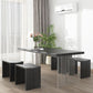 Luxury Wood Table for Restaurant Rectangle Dining Table with Acrylic Double Pedestal Base Clearhalo ' dining_table' 'Dining Tables & Seating' 'Dining Tables' 'furn' 'furn_dining_table' 'Furniture' 'furniture_dining_table' 'Kitchen & Dining Furniture' 'kitchen&dining_furn' 'kitchen' 'kitchen_dining_table' 1200x1200_45d86dea-afed-4e77-b1a8-508621ea515b