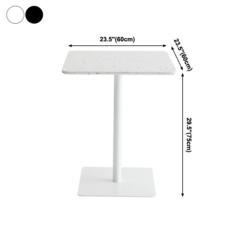 Metal Industrial Square Dining Table Concrete Top Table with Pedestal Base Clearhalo ' dining_table' 'Dining Tables & Seating' 'Dining Tables' 'furn' 'furn_dining_table' 'Furniture' 'furniture_dining_table' 'Kitchen & Dining Furniture' 'kitchen&dining_furn' 'kitchen' 'kitchen_dining_table' 1200x1200_45dabe11-c929-4632-901b-6f00e0d84172