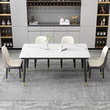 Kitchen Modern Sintered Stone Top Dining Room Furniture Set with 4 Legs Base Dining Set Clearhalo 'Dining Room Sets' 'Dining Tables & Seating' 'dining_room_set' 'furn' 'furn_dining_room_set' 'Furniture' 'furniture_dining_room_set' 'Kitchen & Dining Furniture' 'kitchen&dining_furn' 'kitchen' 1200x1200_45dc2490-4b9d-4bd7-92a8-97af2ec684e7