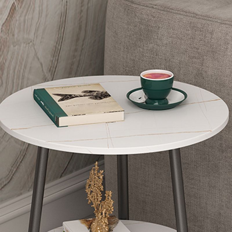 21.6"H X 19.6"W X 19.6"D Round Slate Top Side Table Metal 3 Legs End Table Clearhalo 'Coffee & Accent Tables' 'End & Side Tables' 'end_side_tables' 'furn' 'furn_end_side_tables' 'Furniture' 'Living Room Furniture' 1200x1200_45dd65a6-36dd-457b-981b-67c23b38735f