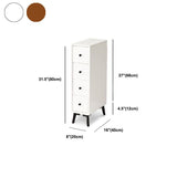 Contemporary Chest Vertical Solid Wood Lingerie Chest without Mirror