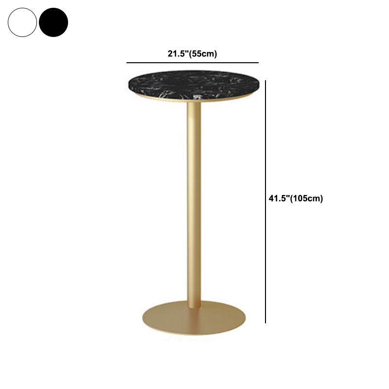 Glam 1/3/5 stuks staaftafel set rond stenen aanrecht met hoge ontlasting voor café