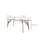 Mesa de comedor de cocina contemporánea, mesa de comedor rectangular de 4 patas
