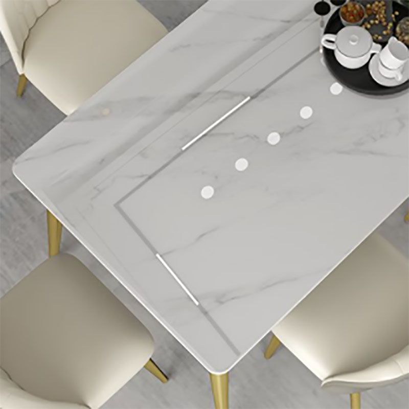 Nordic 1/5/6/7 Pieces Dining Set Sintered Stone Dining Table with Leather Chairs Clearhalo 'Dining Room Sets' 'Dining Tables & Seating' 'dining_room_set' 'furn' 'furn_dining_room_set' 'Furniture' 'furniture_dining_room_set' 'Kitchen & Dining Furniture' 'kitchen&dining_furn' 'kitchen' 1200x1200_45e24e18-7788-4bec-9ad1-cb610ef6f93f