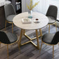 Modern Style Sintered Stone Dining Table Round Table with Double Pedestal Base Clearhalo ' dining_table' 'Dining Tables & Seating' 'Dining Tables' 'furn' 'furn_dining_table' 'Furniture' 'furniture_dining_table' 'Kitchen & Dining Furniture' 'kitchen&dining_furn' 'kitchen' 'kitchen_dining_table' 1200x1200_45e3a43e-4da5-44dc-b46b-528ad2bfe76a
